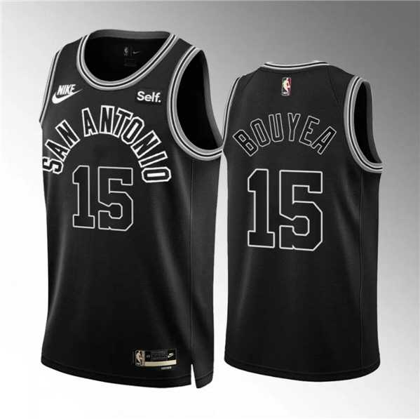 Men's San Antonio Spurs #15 Jamaree Bouyea Black Icon Edition Stitched Basketball Jerseys Dzhi,We sell and wholesale Men's San Antonio Spurs #15 Jamaree Bouyea Black Icon Edition Stitched Basketball Jerseys Dzhi on line form chian!